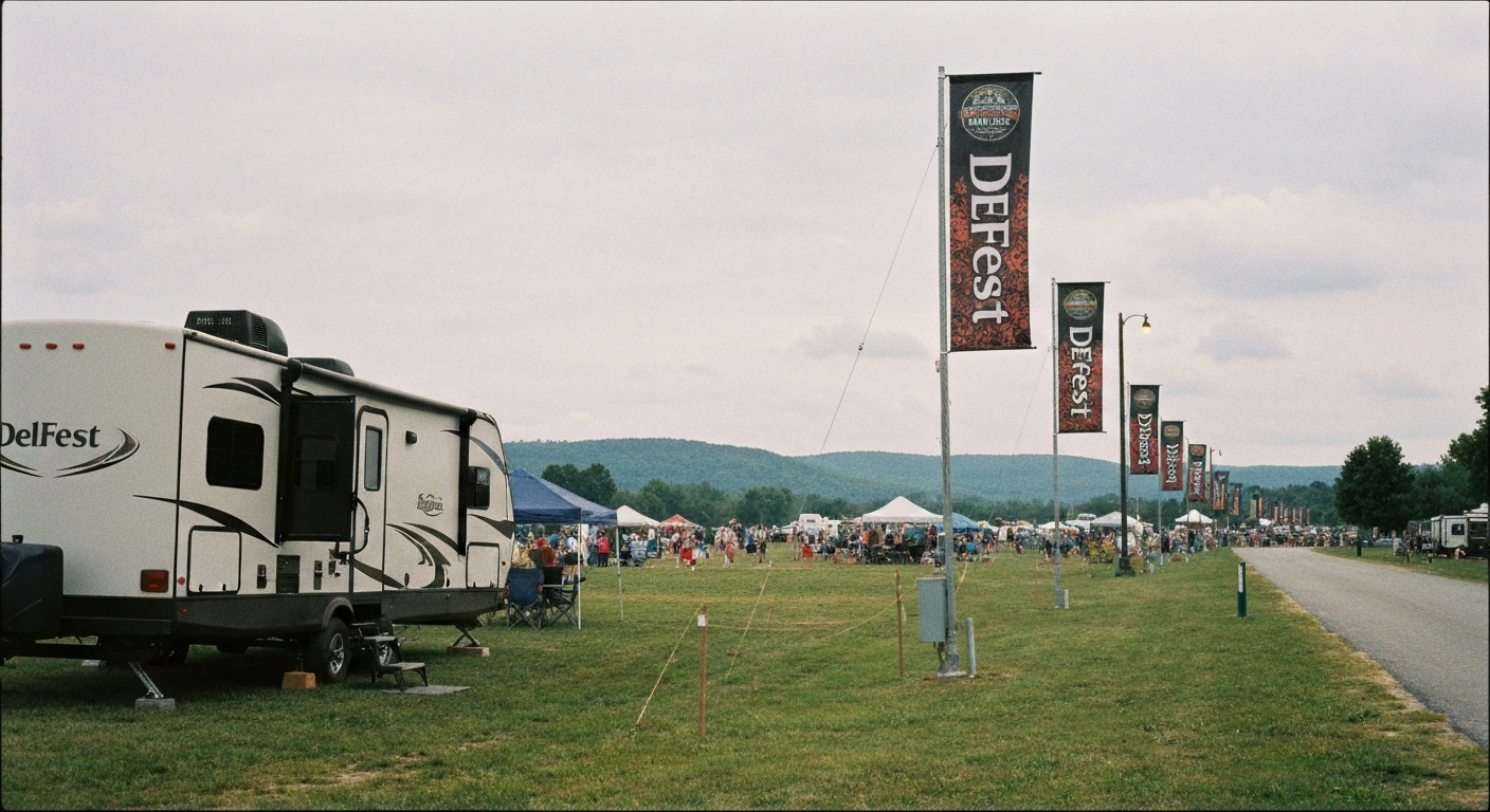 RV rental for DelFest near Cumberland